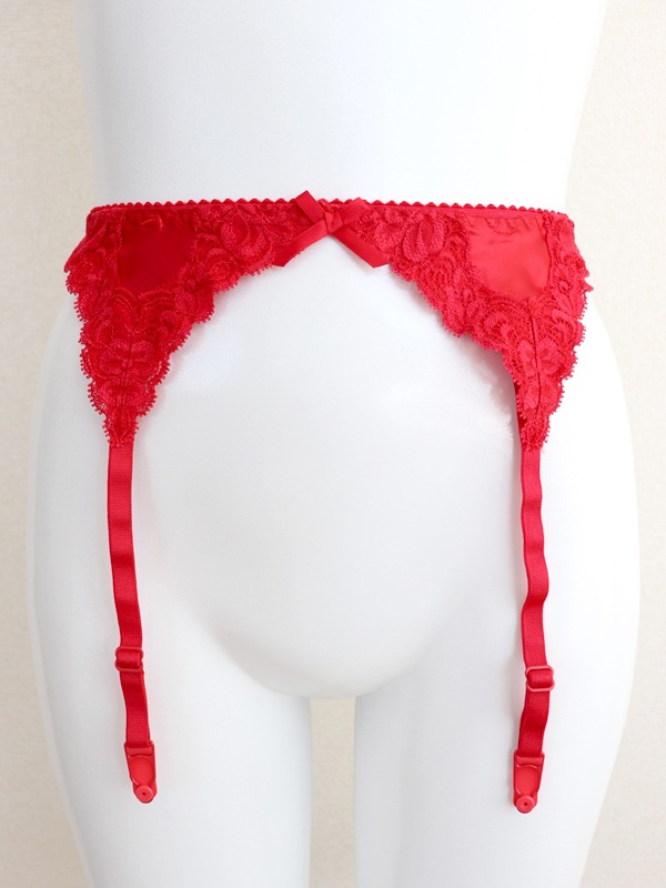 レディライクサテンガーターベルト｜かわいい下着・ランジェリーの通販