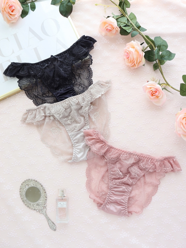 【新品タグ付き】LIVY フランス高級ランジェリー ショーツセット 単品可 Romantic ROSE 単品ショーツ｜かわいい下着・ランジェリーの通販