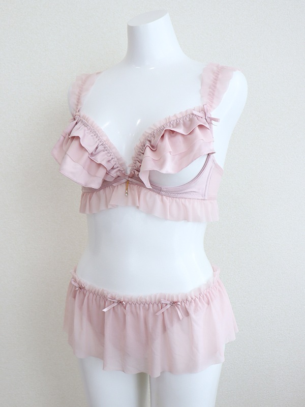 Lovedoaブラ＆オープンクロッチTバックセット｜かわいい下着