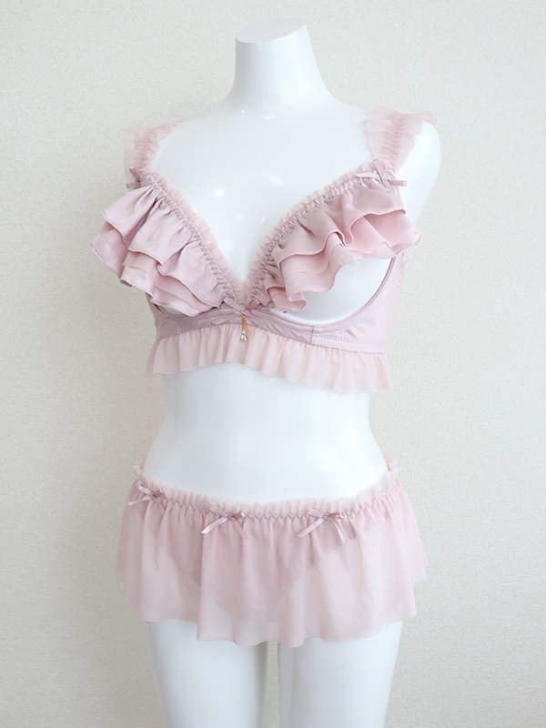 GHIカップLovedoa ブラ＆オープンクロッチTバックセット｜かわいい下着