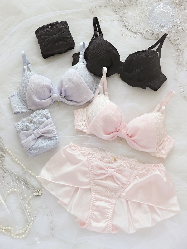 リボンスパークルブラセット｜かわいい下着・ランジェリーの通販