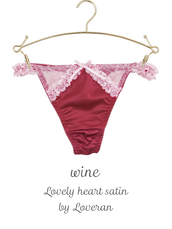 ラブリーハートサテン単品Tバック｜かわいい下着・ランジェリーの通販