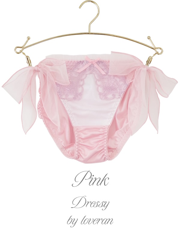 Loveran ブラ&オープンクロッチTバックセット ピンク C70 Loveran ブラ