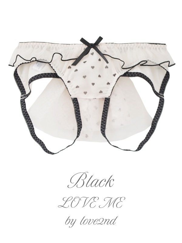 F65 LOVE2nd LOVE ME ブラ&オープンショーツセット 黒 GHカップ/LOVE ME ブラ&オープンショーツセット｜かわいい下着