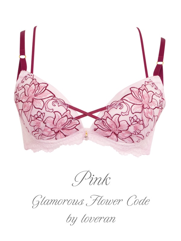 Glamorous Flower Codeブラセット｜かわいい下着・ランジェリーの通販
