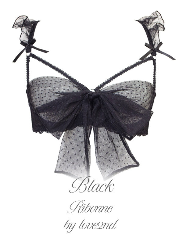 Ribonneブラ＆オープンショーツセット｜かわいい下着・ランジェリーの