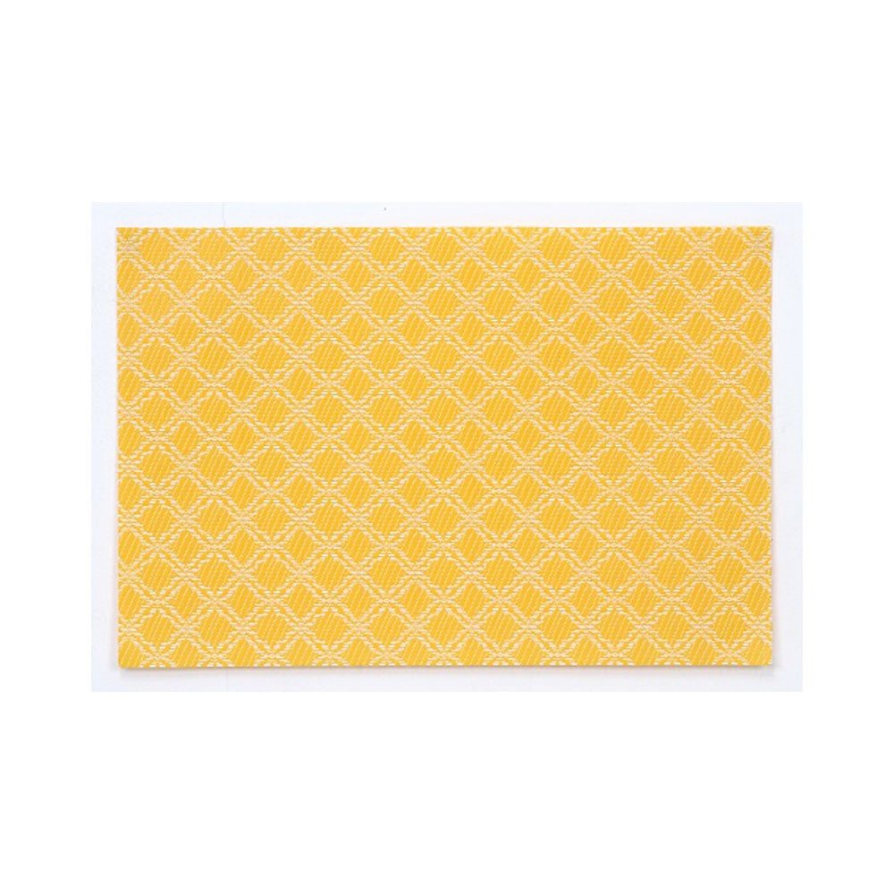 [1個]プレイスマット ダイヤモンド柄 イエロー　　