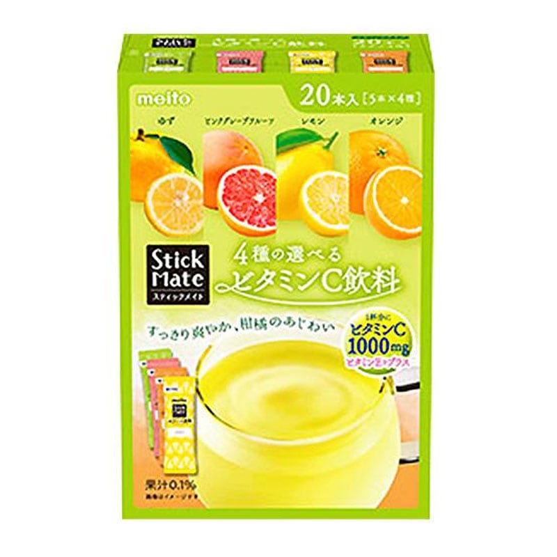 [2個]名糖産業 スティックメイト ビタミンCアソート　6gx20本　賞味期限2025.12.31