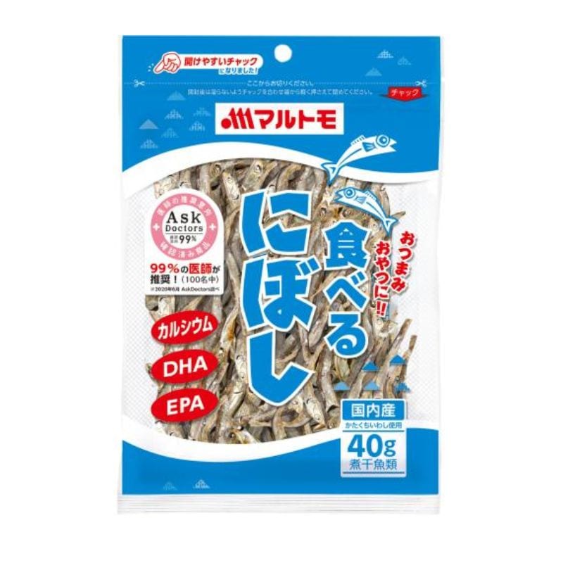 [5個]マルトモ 食べる煮干し　40g　賞味期限2025.08.04【賞味期限間近】