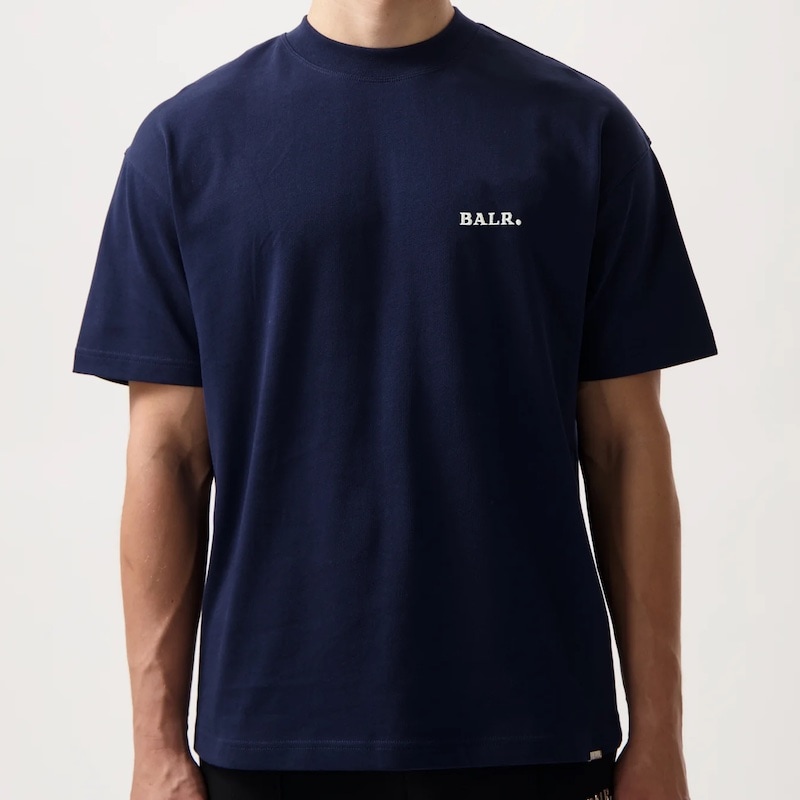 サイズ：L　BALR.  メンズ GOTL BOX T-SHIRT (Space Navy)　　