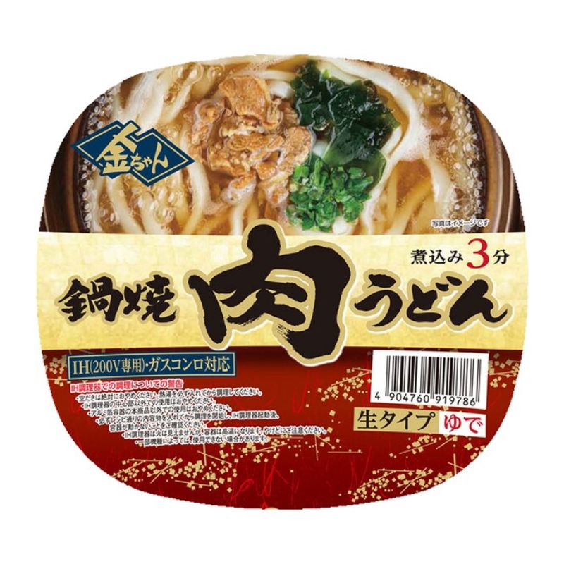 [12個]徳島製粉 金ちゃん 鍋焼肉うどん　212g　賞味期限2025.08.05【賞味期限間近】