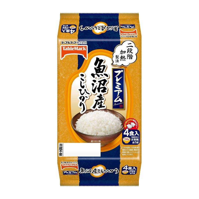 [4個]テーブルマーク 魚沼産こしひかり プレミアム　150g×4食　賞味期限2026.03.18