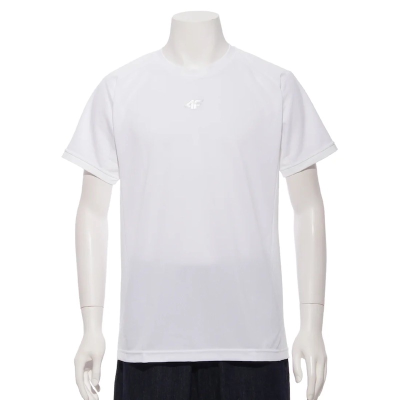 サイズ：M　4F メンズ クルーネックTシャツ（WHITE）　　