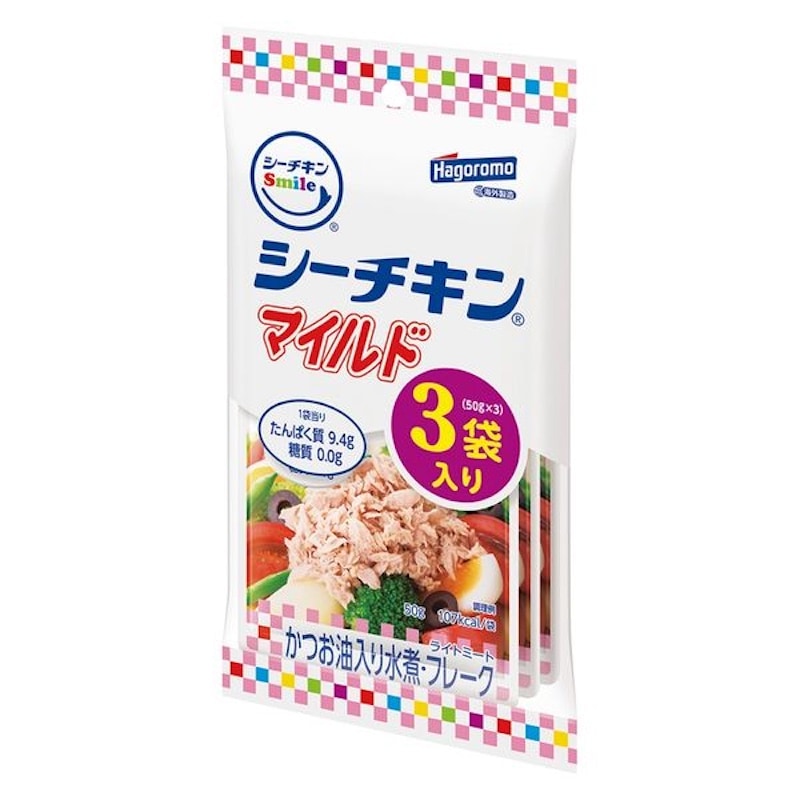 [4セット]はごろもフーズ シーチキンSmileマイルド　50g×3袋　賞味期限2027.08.31