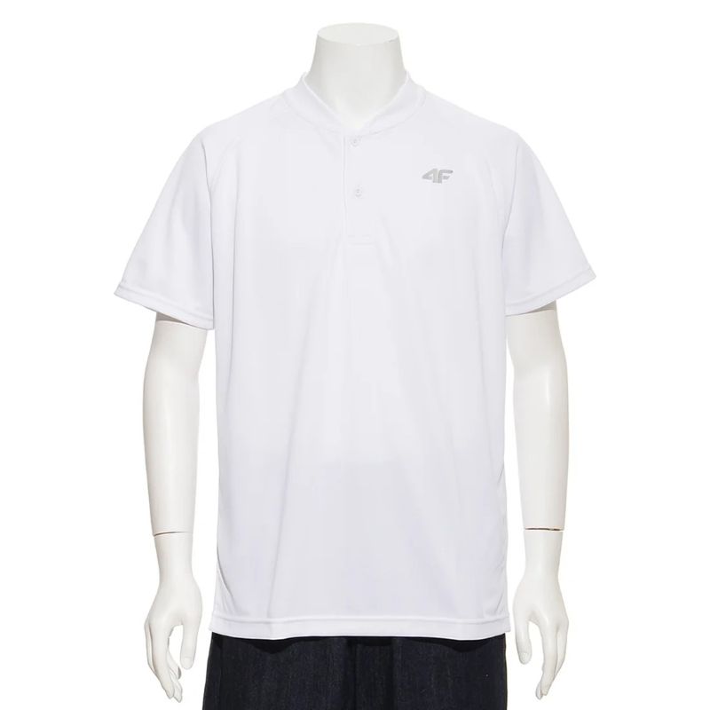 サイズ：S　4F メンズ ヘンリーネックTシャツ（WHITE）　　