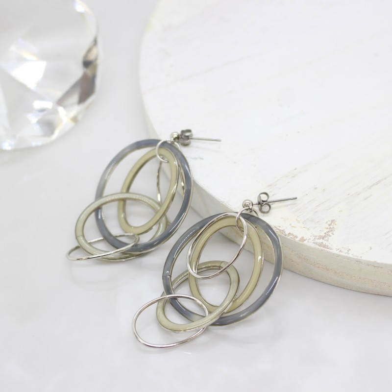 [1個]The Rule　Delft pierced earring　グレー　　