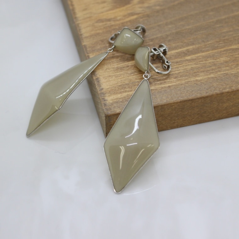 [1個]The Rule　STUDS big earring　グレー　　