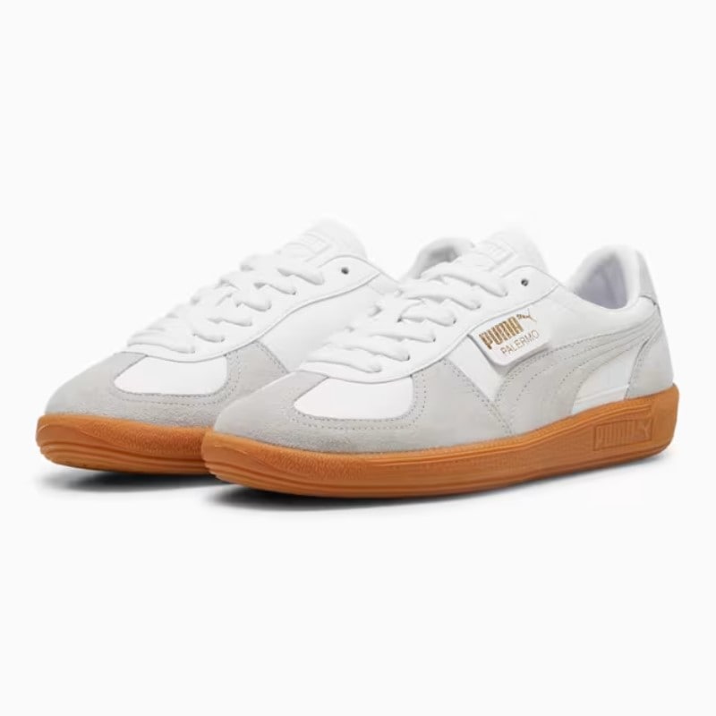 29.0cm PUMA メンズ パレルモ LTH（ホワイト×グレー）　　