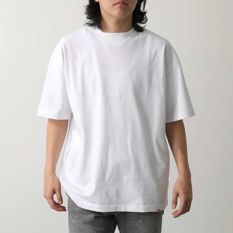 【Mサイズ】BALR.  メンズ LOGO BOX T-SHIRT (Bright White)　　