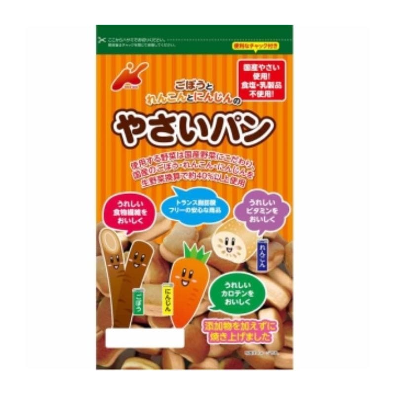 [6個]カネ増製菓 ごぼうとれんこんとにんじんのやさいパン　65g　賞味期限2026.01.24