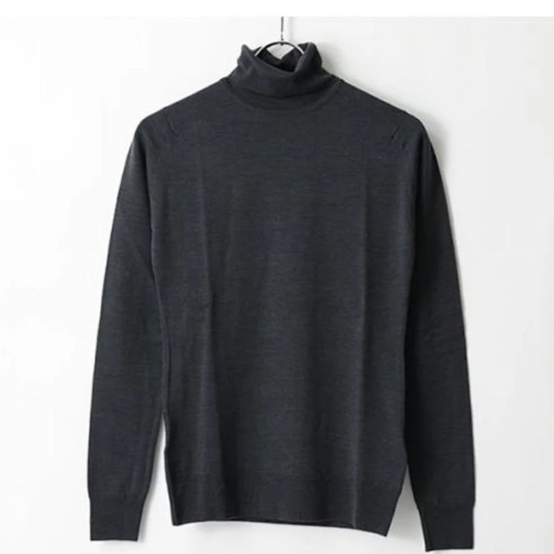 Lサイズ John Smedley CATKIN ハイネックニット HEPBURN SMOKE　　
