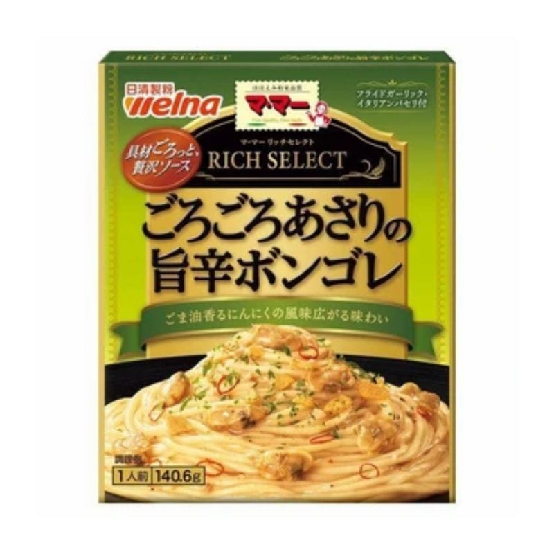 [2個]日清製粉ウェルナ マ・マー リッチセレクト ごろごろあさりの旨辛ボンゴレ　140.6g　賞味期限2026.05.20
