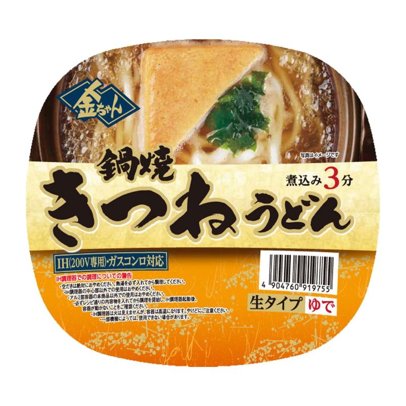 [12個]徳島製粉 金ちゃん 鍋焼きつねうどん　213g　賞味期限2026.06.03