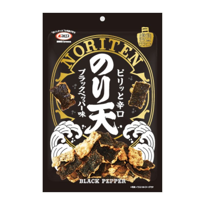 [5個]マルエス のり天 ブラックペッパー味　70g　賞味期限2026.09.01