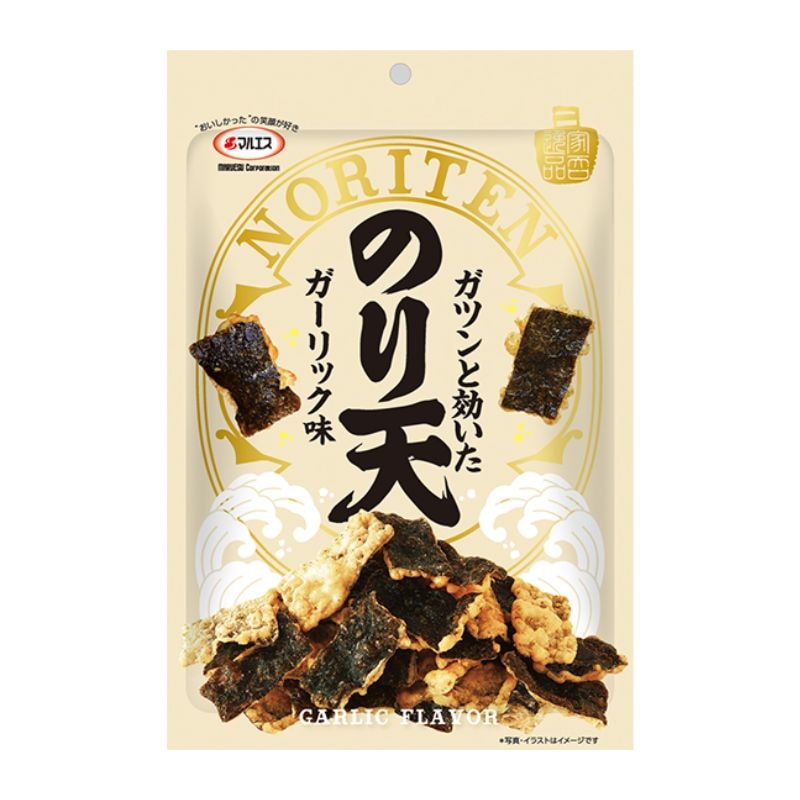 [5個]マルエス のり天 ガーリック味　70g　賞味期限2026.09.01