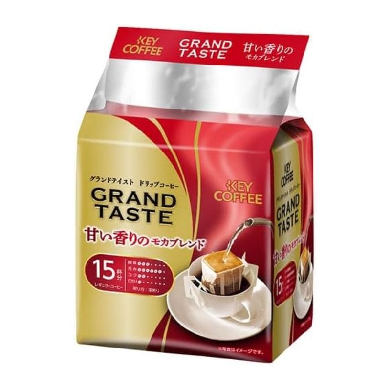 [3個]キーコーヒー グランドテイスト 甘い香りのモカブレンド　15袋入　賞味期限2026.06.30【賞味期限間近】