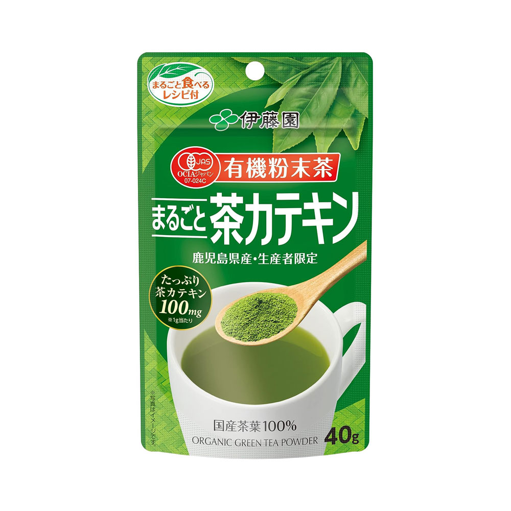 [6個]伊藤園 有機粉末茶 まるごと茶カテキン　40g　賞味期限2026.10.31