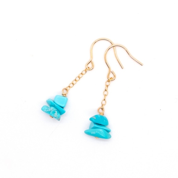 Turquoise earrings ���������� �ԥ�����BAZAAR