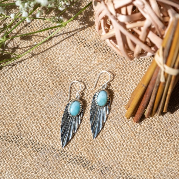 agete チャーム　　ピアス　ラリマー agete ラリマー ドロップ型 ピアスチャーム