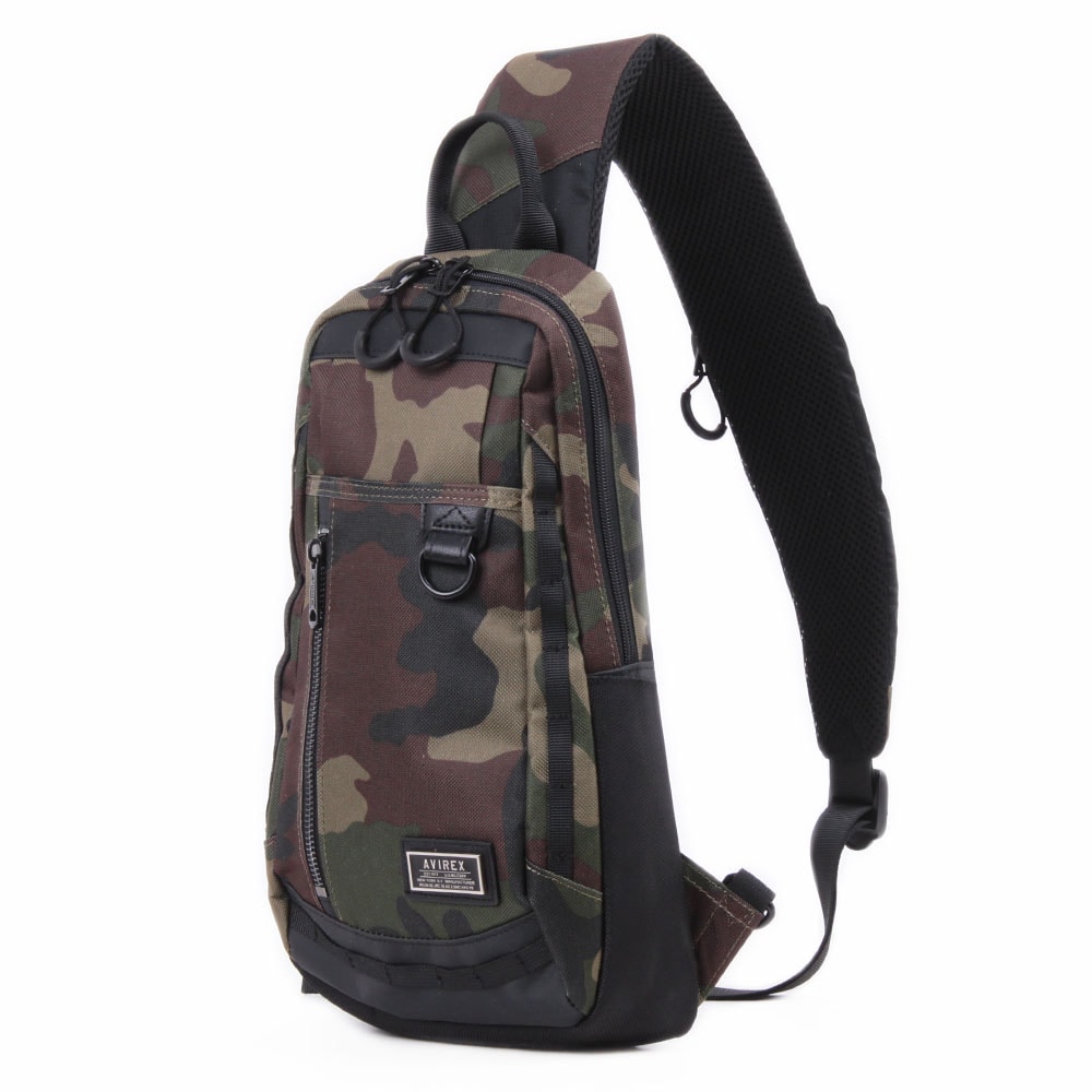 新色カーキ追加 【AVIREX】　スリングバッグ 抗菌・防臭加工シリーズ　AX2051
