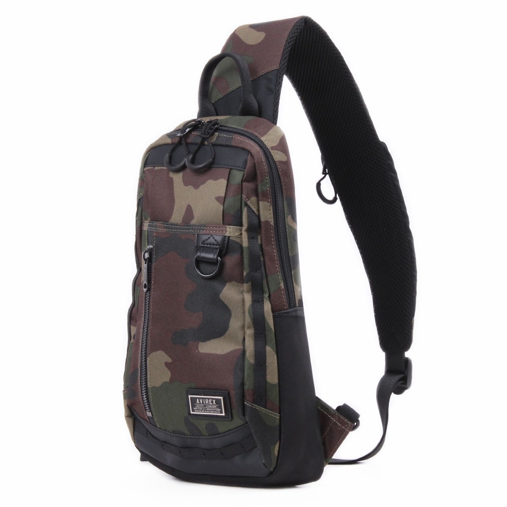 新色カーキ追加 【AVIREX】　スリングバッグ 抗菌・防臭加工シリーズ　AX2051