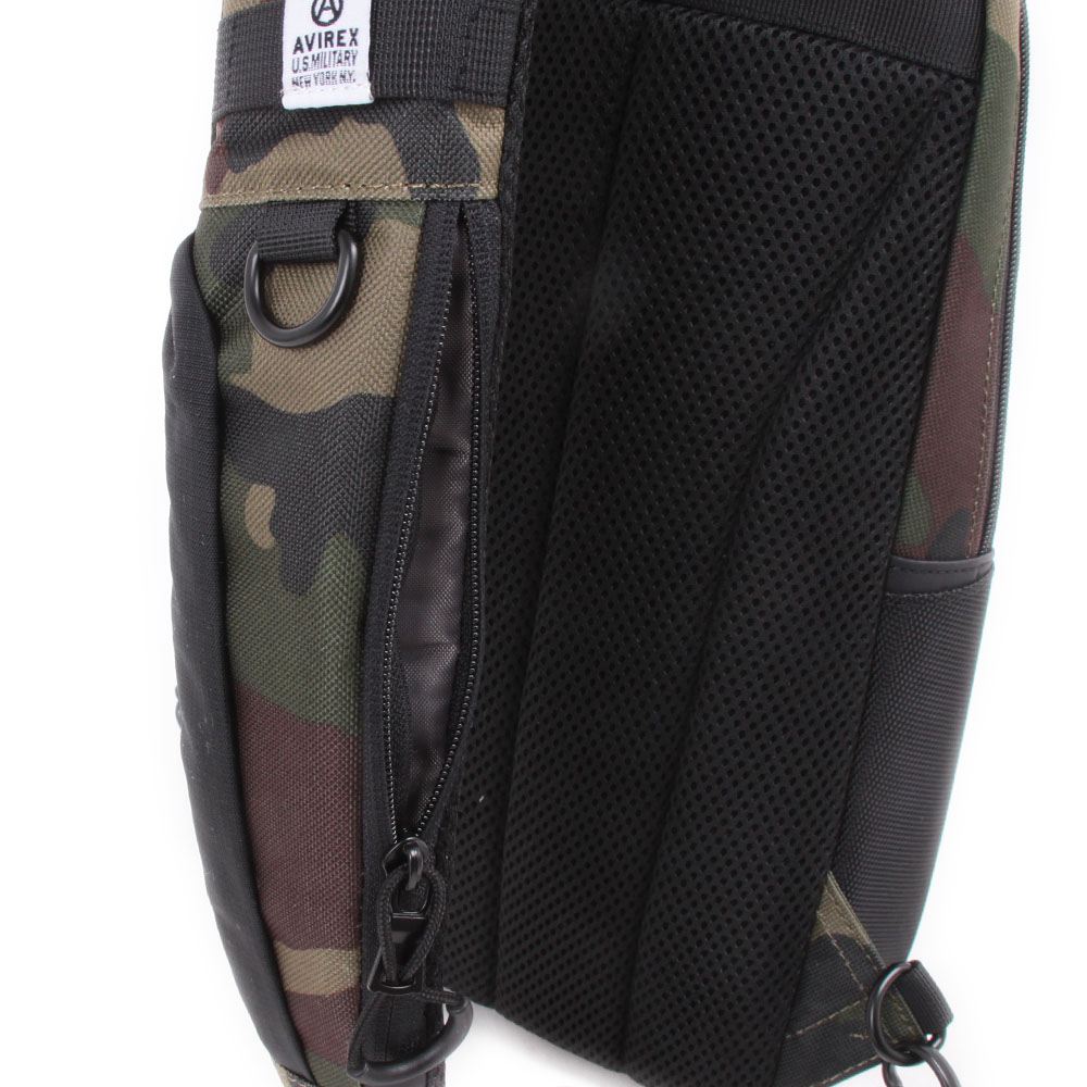 新色カーキ追加 【AVIREX】　スリングバッグ 抗菌・防臭加工シリーズ　AX2051