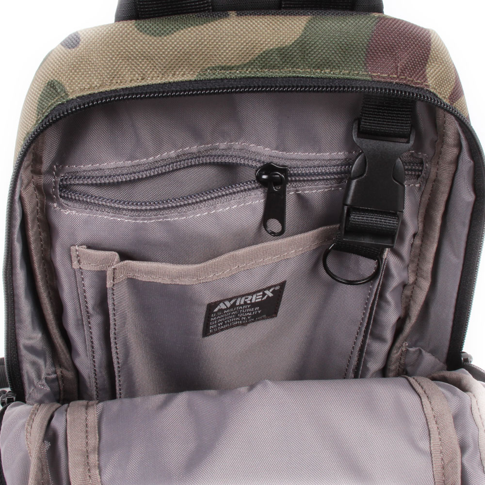 新色カーキ追加 【AVIREX】　スリングバッグ 抗菌・防臭加工シリーズ　AX2051
