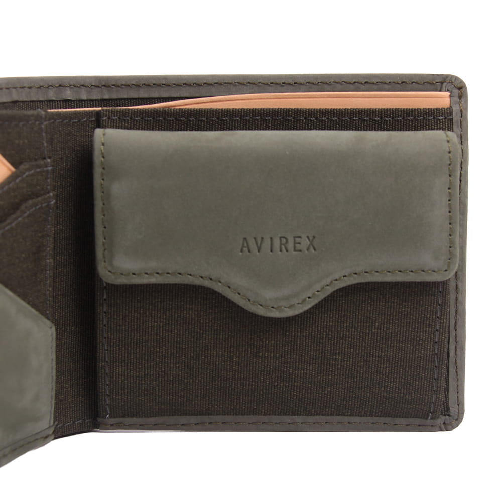 【AVIREX】スムースレザー 二つ折り財布　AX9503