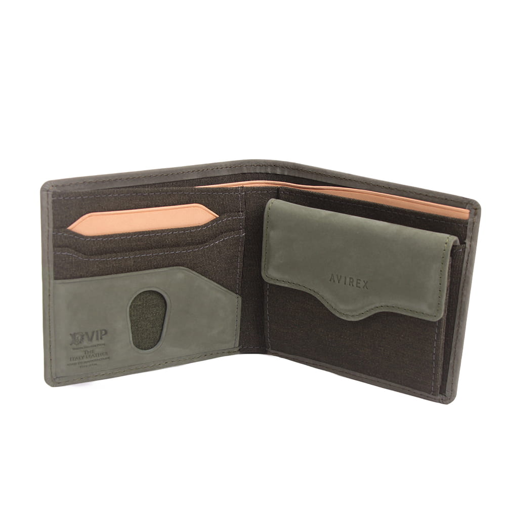 【AVIREX】スムースレザー 二つ折り財布　AX9503