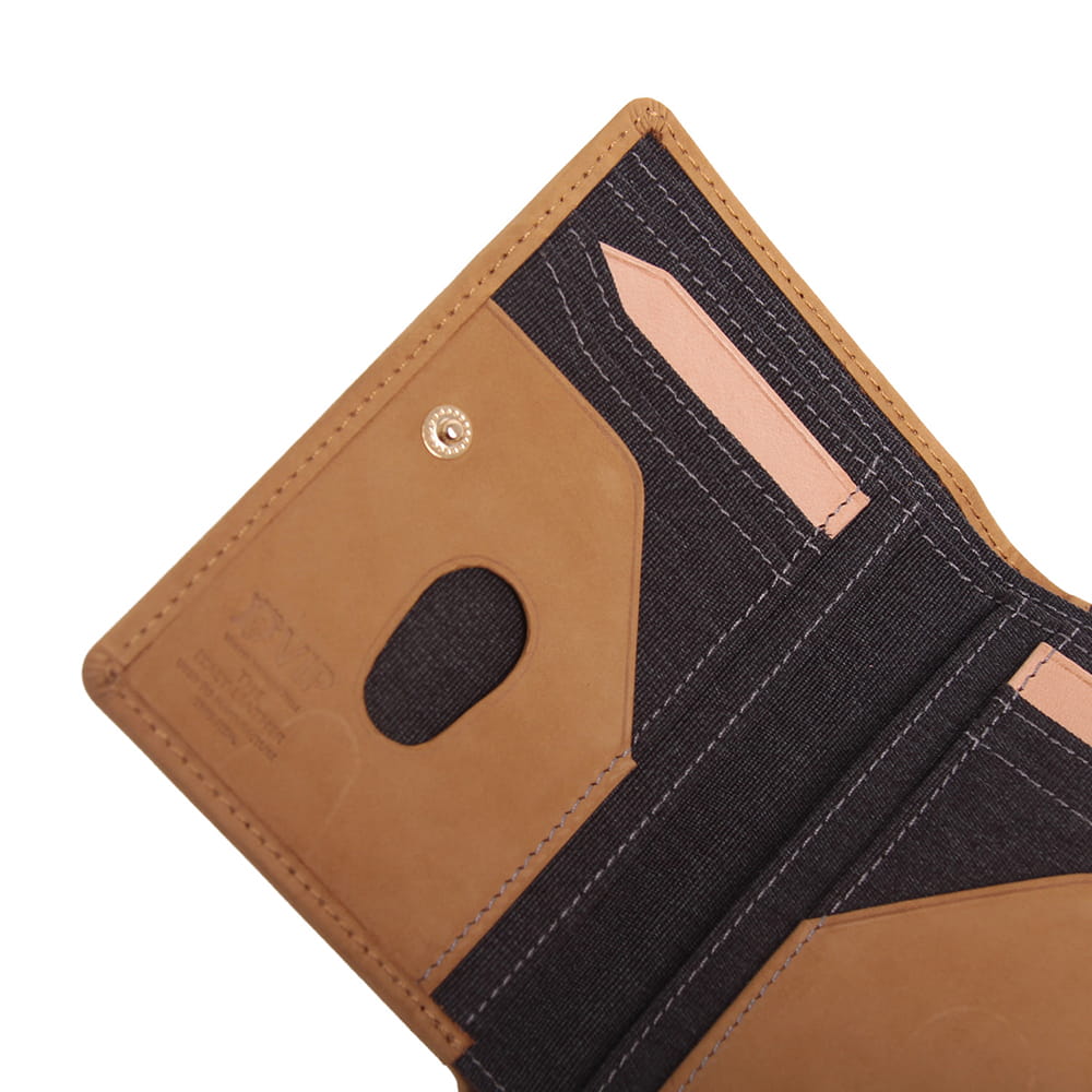 【AVIREX】スムースレザー L字ファスナー二つ折り財布　AX9504