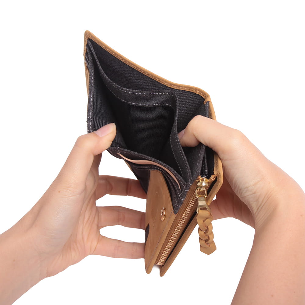 【AVIREX】スムースレザー L字ファスナー二つ折り財布　AX9504