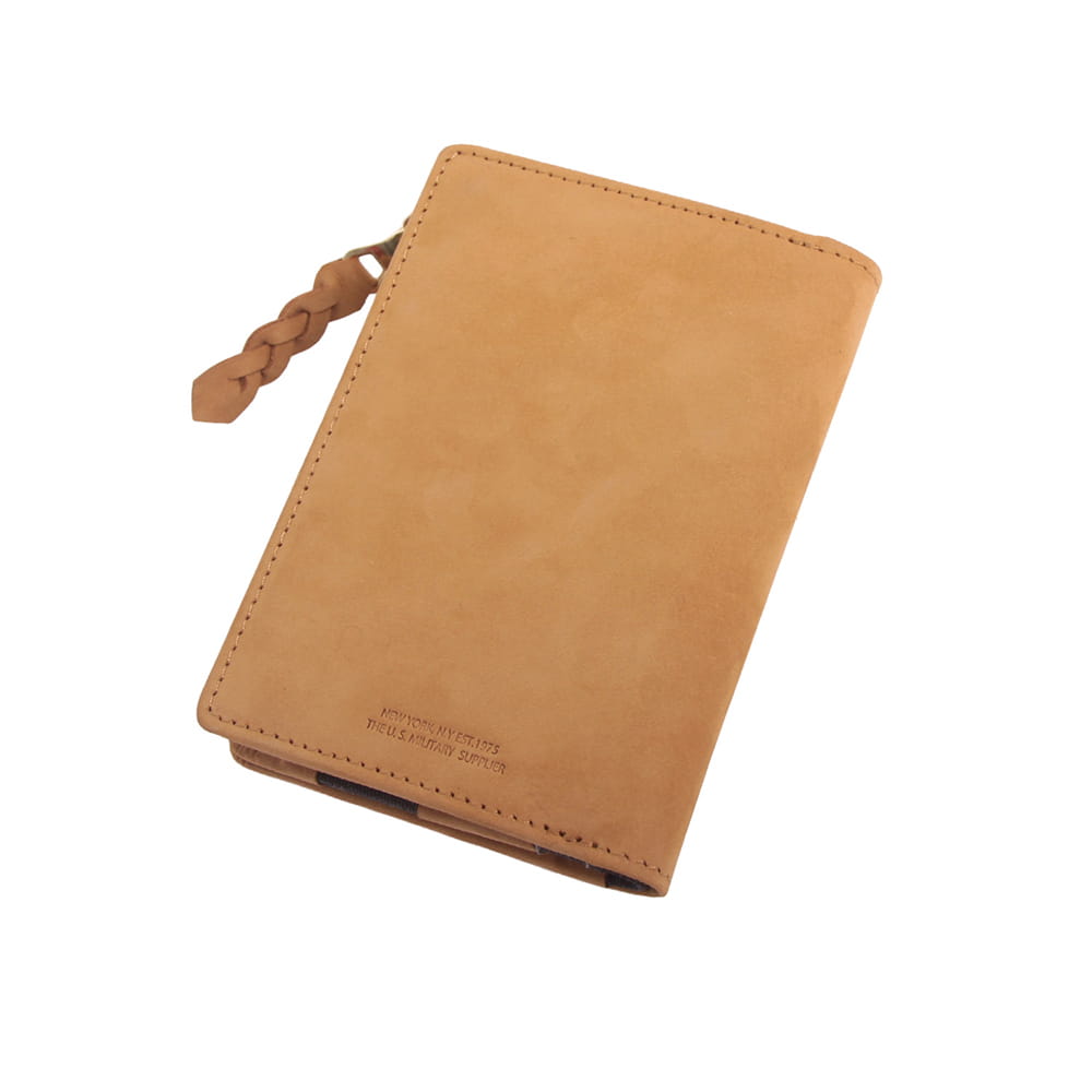 【AVIREX】スムースレザー L字ファスナー二つ折り財布　AX9504