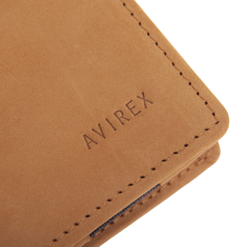 【AVIREX】スムースレザー L字ファスナー二つ折り財布　AX9504