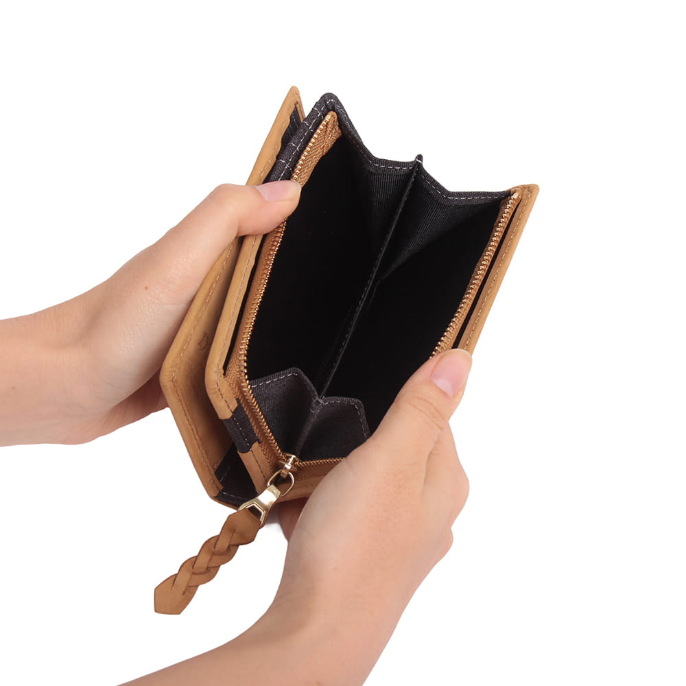 【AVIREX】スムースレザー L字ファスナー二つ折り財布　AX9504