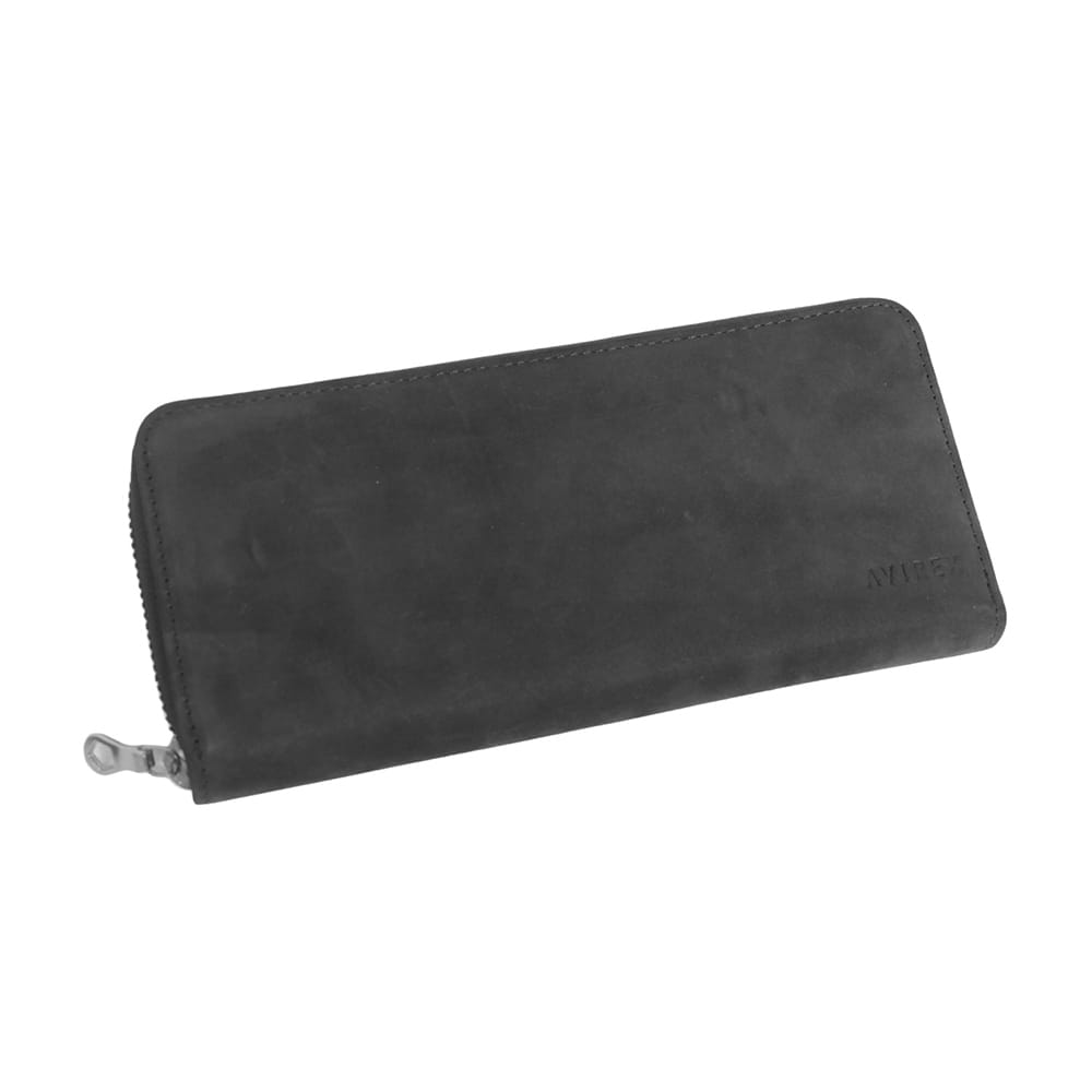 【AVIREX】スムースレザー ラウンドファスナー長財布　AX9505