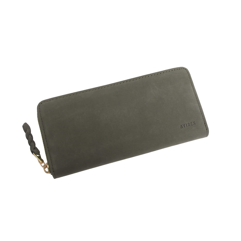 【AVIREX】スムースレザー ラウンドファスナー長財布　AX9505
