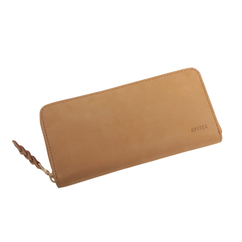 【AVIREX】スムースレザー ラウンドファスナー長財布　AX9505