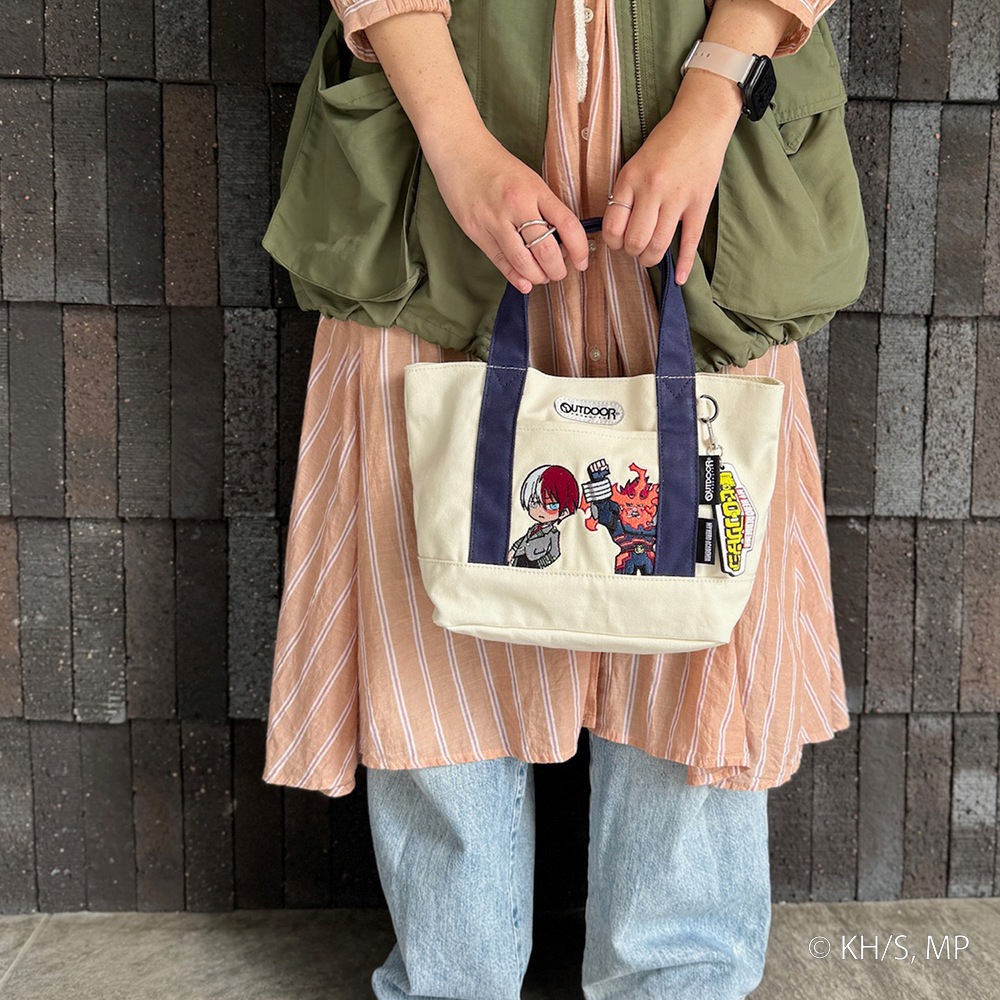 【僕のヒーローアカデミア×OUTDOOR PRODUCTS】<br>キーホルダー付きミニキャラトート　轟焦凍×エンデヴァー ODHA11