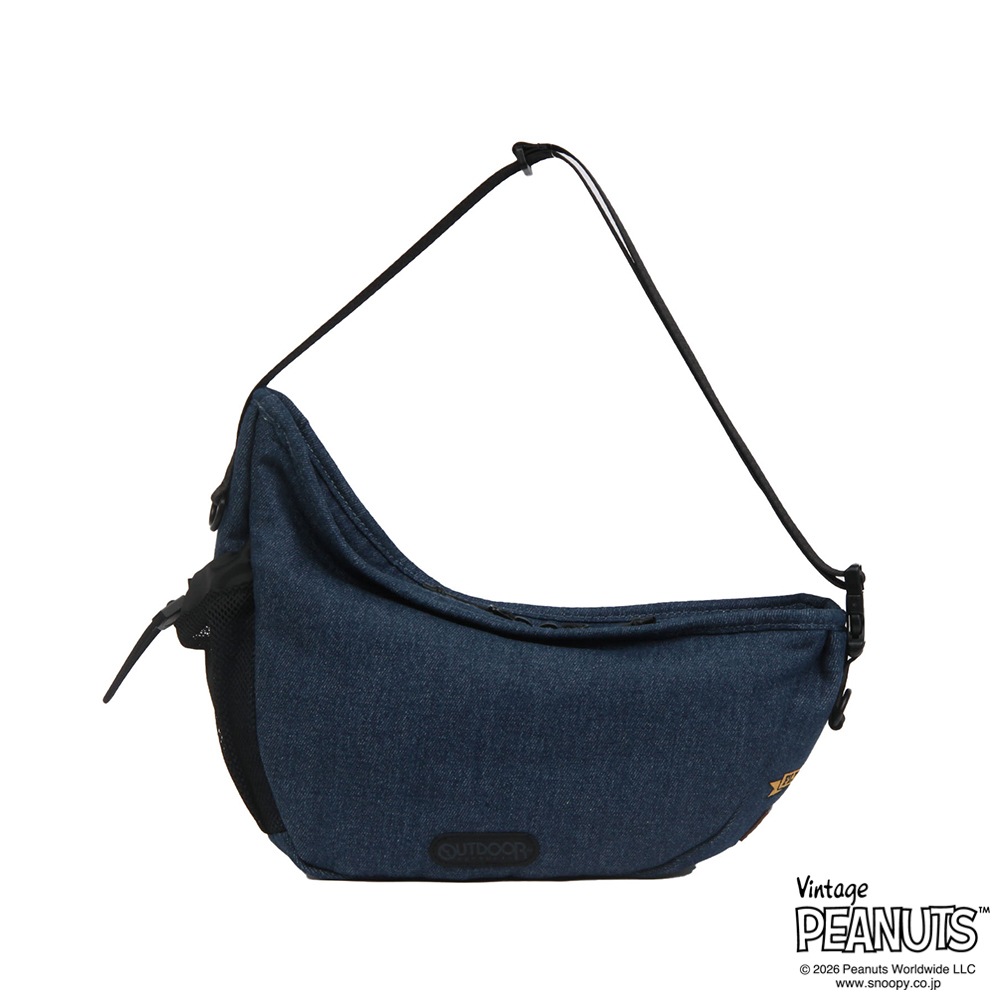 【OUTDOOR PRODUCTS】<br>PEANUTSコレクション スヌーピー 2Wayムーン型ショルダーバッグ ODB037