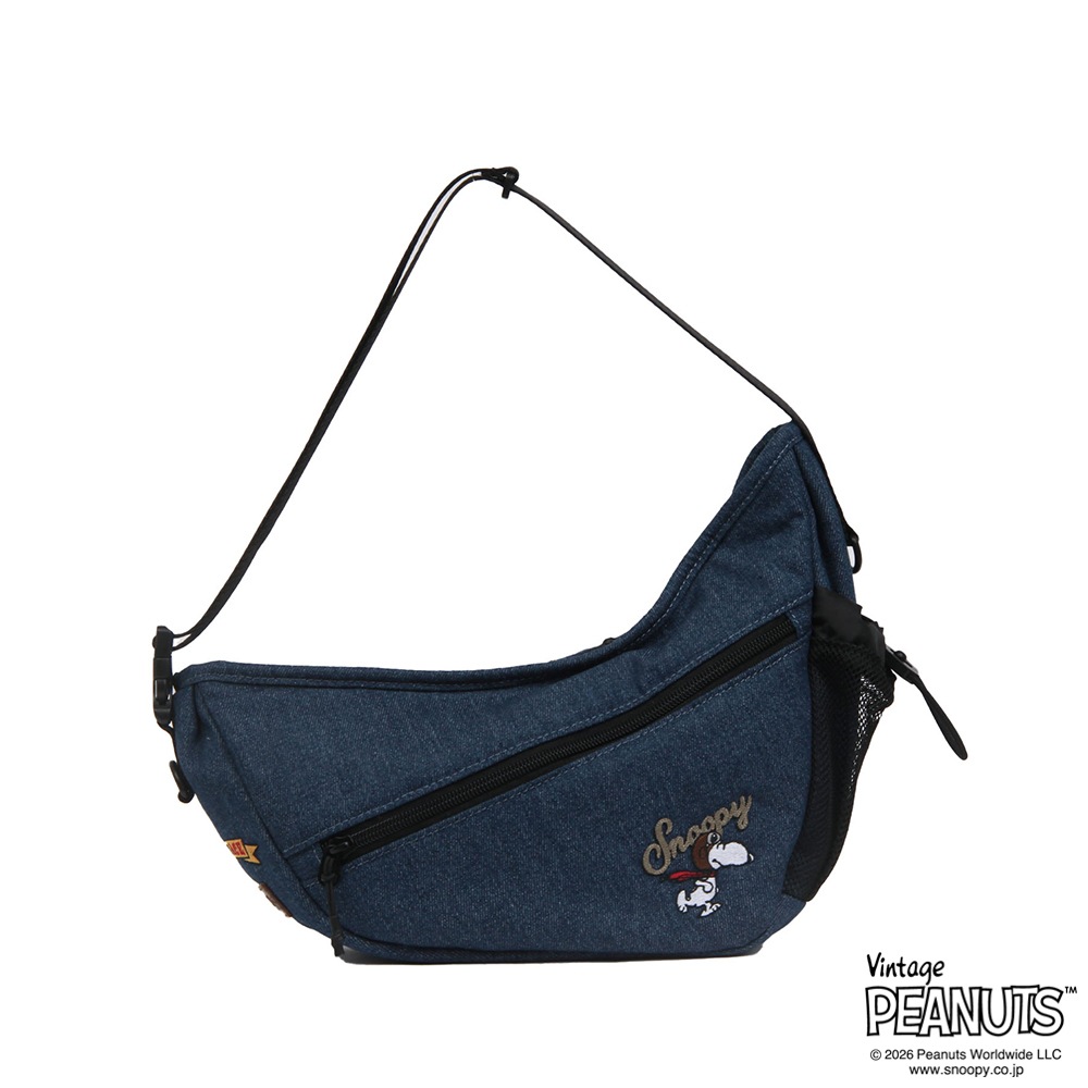 【OUTDOOR PRODUCTS】<br>PEANUTSコレクション スヌーピー 2Wayムーン型ショルダーバッグ ODB037